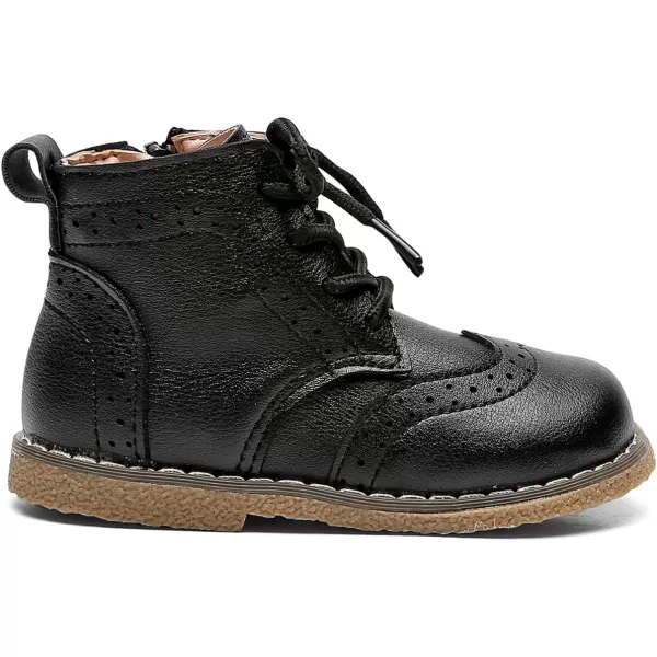 DADAWEN Toddler Baby Boys Girls Hiking Boots Waterproof Leather Non Slip Lace Up Outdoor Work Ankle Winter Snow Boots