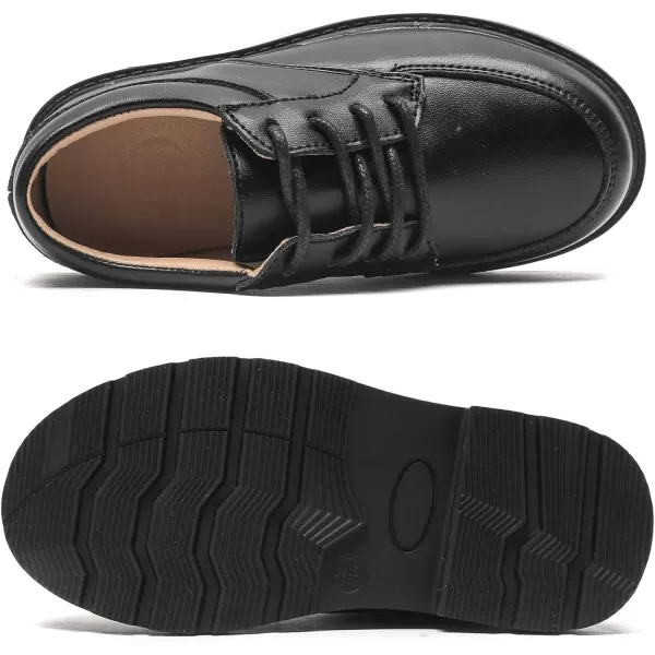 DADAWEN Toddler Boys Girls Classic Lace-Up Dress Shoes Oxfords Wedding Church School Uniform Shoes 
