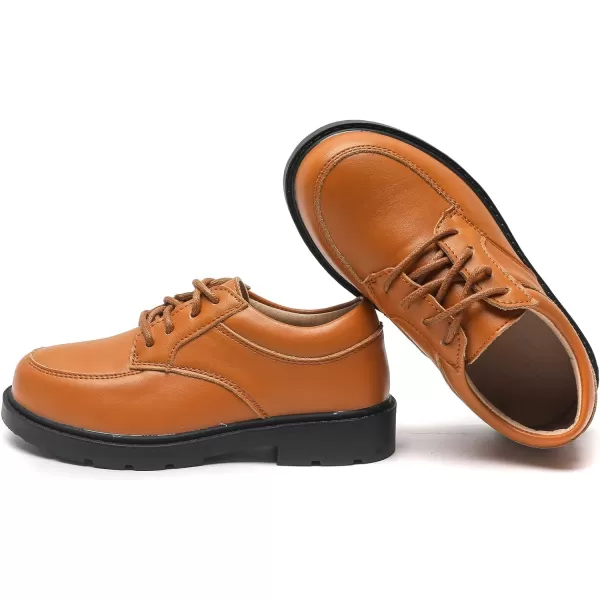 DADAWEN Toddler Boys Girls Classic Lace-Up Dress Shoes Oxfords Wedding Church School Uniform Shoes 