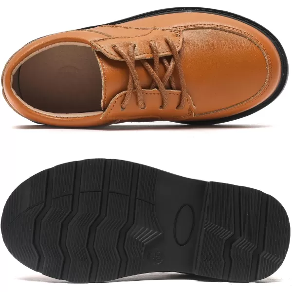 DADAWEN Toddler Boys Girls Classic Lace-Up Dress Shoes Oxfords Wedding Church School Uniform Shoes 