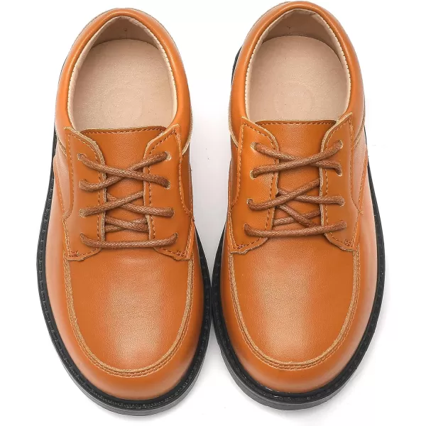 DADAWEN Toddler Boys Girls Classic Lace-Up Dress Shoes Oxfords Wedding Church School Uniform Shoes 