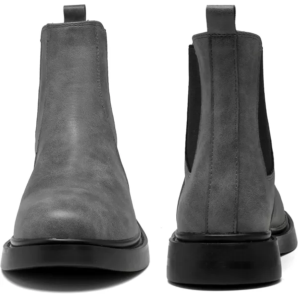 DADAWEN Womens Combat Chelsea Boots with Elastic Fashion Slip On Round Toe Comfort Ankle Bootie for Women