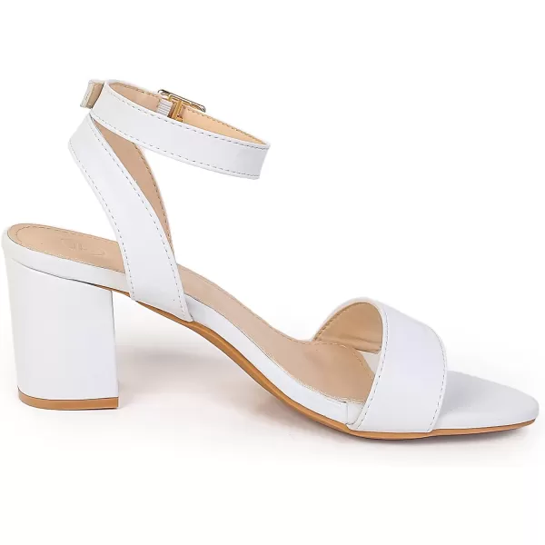 DADAWEN Women's Glitter Open Toe Ankle Strap Low Block Chunky Heels Sandals Party Wedding Bridal Dress Pumps Shoes