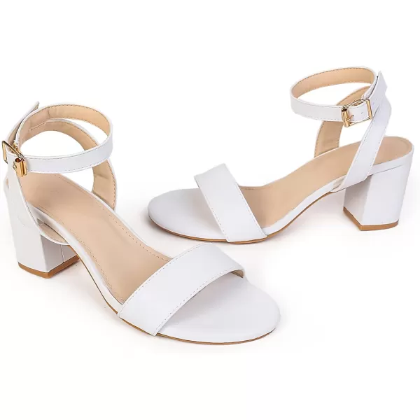 DADAWEN Women's Glitter Open Toe Ankle Strap Low Block Chunky Heels Sandals Party Wedding Bridal Dress Pumps Shoes