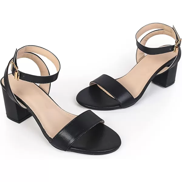 DADAWEN Women's Glitter Open Toe Ankle Strap Low Block Chunky Heels Sandals Party Wedding Bridal Dress Pumps Shoes