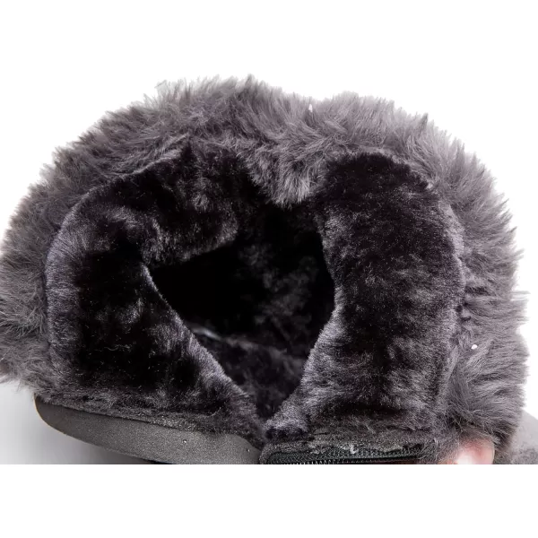 DADAWEN Womens Snow Boots Fur Lined Warm Ankle Booties Side Ziper Outdoor Comfortable Winter Shoes for Women