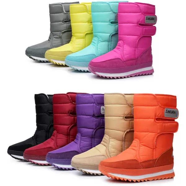 DADAWEN Women's Waterproof Frosty Snow Boot