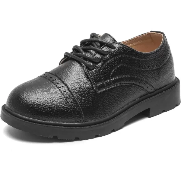 DADAWEN Boys Girls Classic Lace-Up Dress Shoes Oxford Shoes Wedding Church School Uniform Shoes 