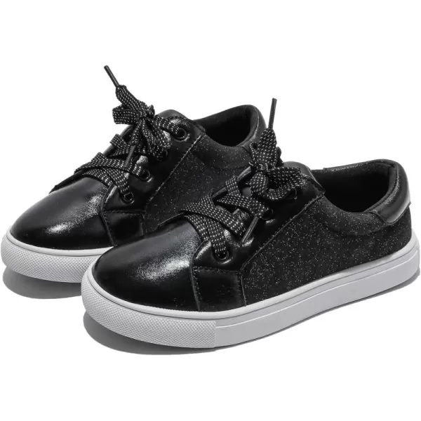 DADAWEN Boys Girls Sparkle Glitter Sneakers Low Top Casual Tennis Shoes for Toddler Little Girls 