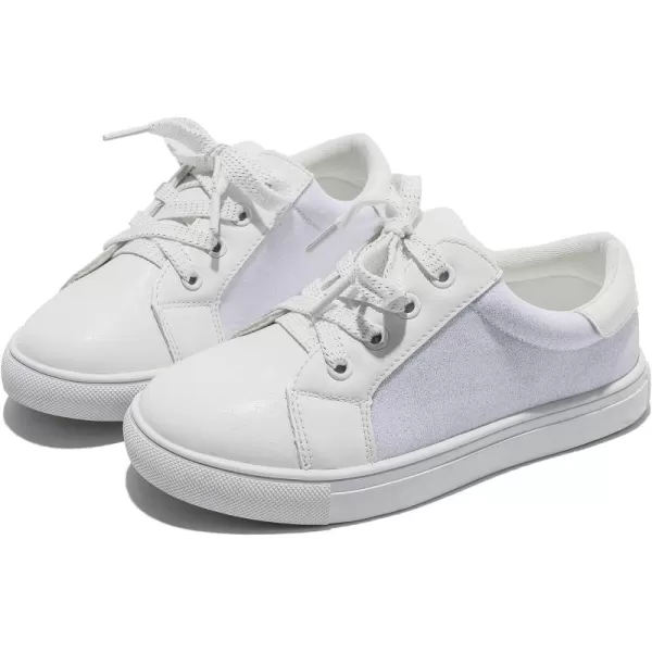 DADAWEN Boys Girls Sparkle Glitter Sneakers Low Top Casual Tennis Shoes for Toddler Little Girls 