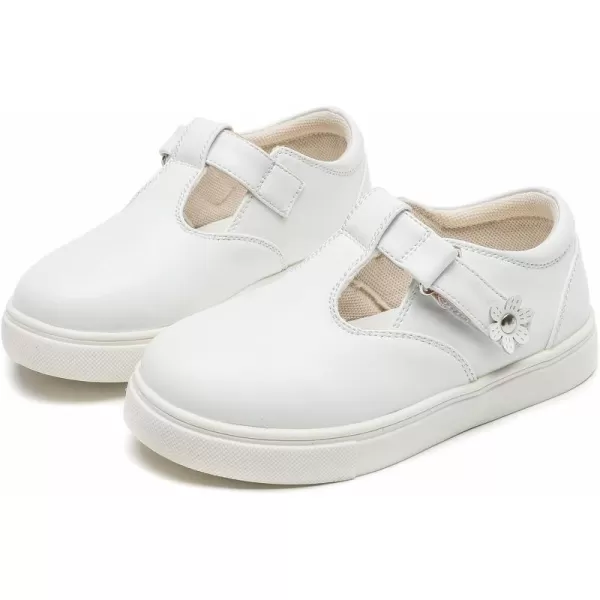 DADAWEN Girls Cute Mary Jane Flats School Uniform Shoes Comfort Sneakers 