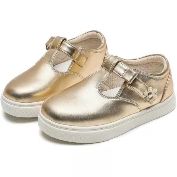 DADAWEN Girls Cute Mary Jane Flats School Uniform Shoes Comfort Sneakers 