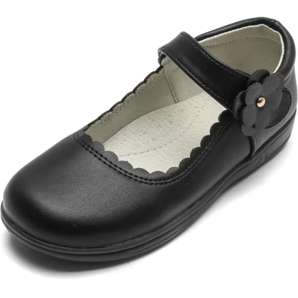 DADAWEN Girls Mary Jane Flats School Uniform Shoes Strap Dress Shoes 