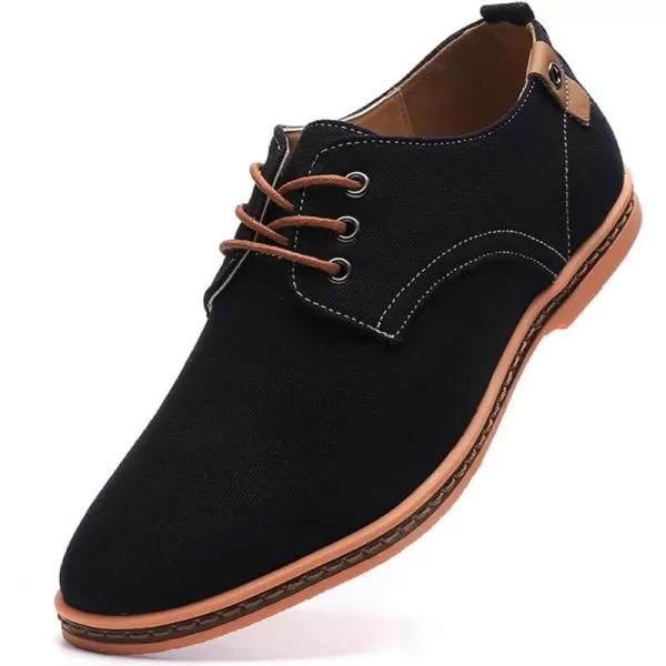 DADAWEN Men's Casual Canvas Oxfords Walking Shoes Sneakers Lace Up Dress Shoes