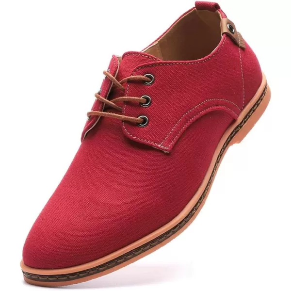 DADAWEN Men's Casual Canvas Oxfords Walking Shoes Sneakers Lace Up Dress Shoes
