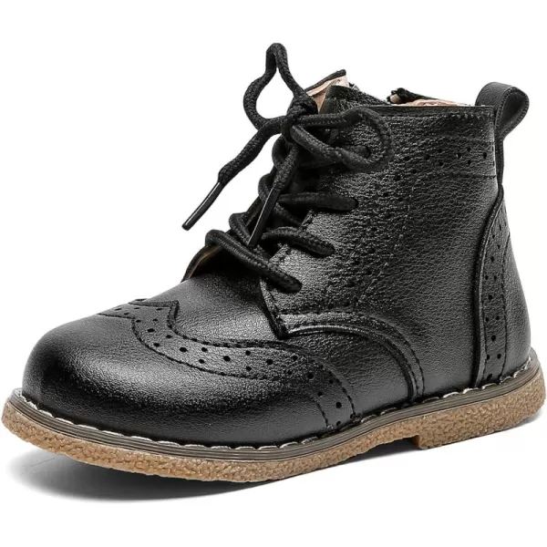 DADAWEN Toddler Baby Boys Girls Hiking Boots Waterproof Leather Non Slip Lace Up Outdoor Work Ankle Winter Snow Boots