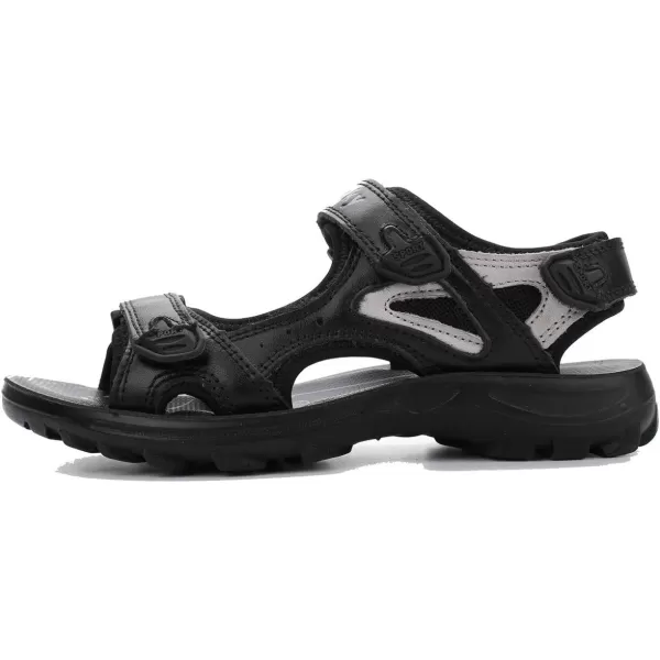 DADAWEN Boys Girls Leather Outdoor Hiking Sandals Summer Beach Adjustable Strap Sport Sandal
