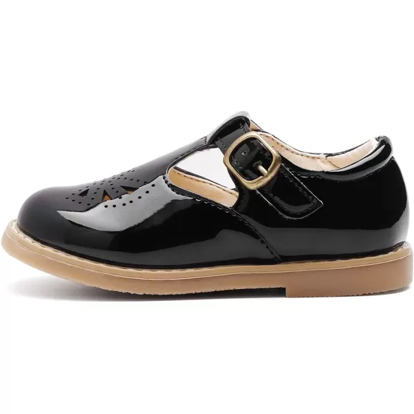 DADAWEN Girl's Classic Mary Jane Flats School Uniform Shoes Dress Shoes Party Wedding Shoes