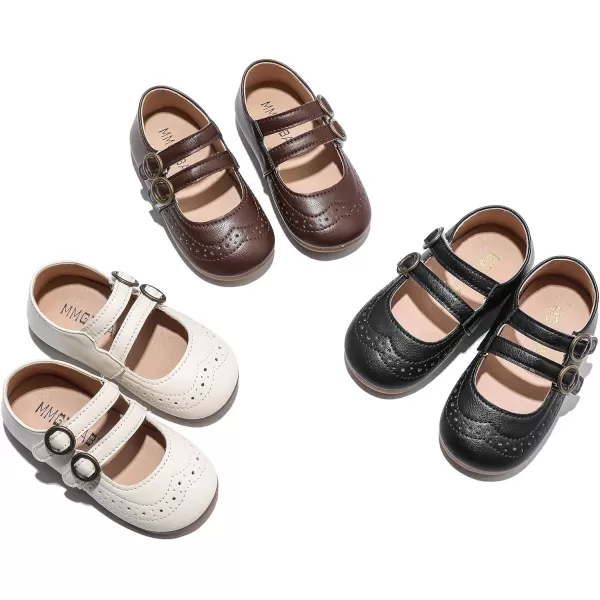 DADAWEN Girl's Classic Mary Jane Flats School Uniform Shoes Dress Shoes Party Wedding Shoes