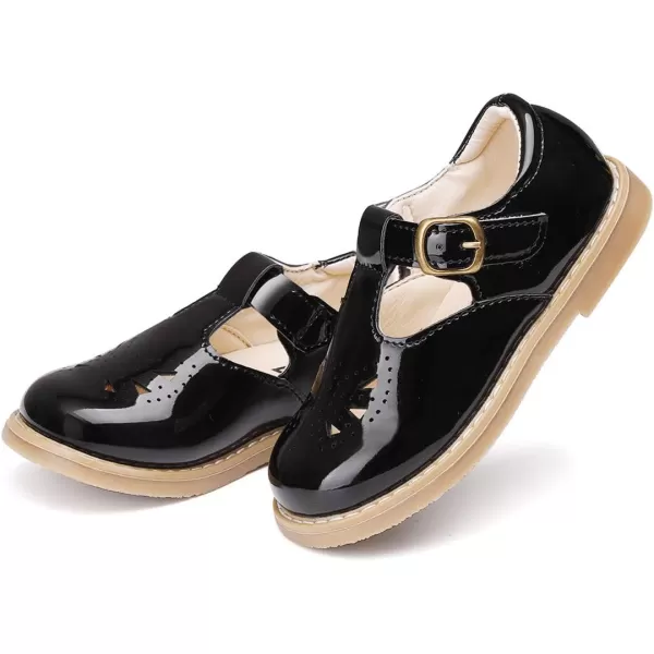 DADAWEN Girl's Classic Mary Jane Flats School Uniform Shoes Dress Shoes Party Wedding Shoes