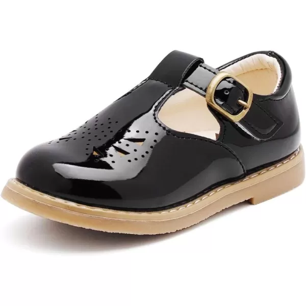 DADAWEN Girl's Classic Mary Jane Flats School Uniform Shoes Dress Shoes Party Wedding Shoes
