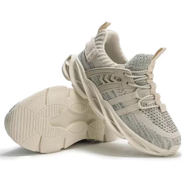 imageDADAWEN ToddlerLittle Kid Boys Girls Lightweight Breathable Sneakers Strap Athletic Tennis Shoes for Running WalkingBeige169