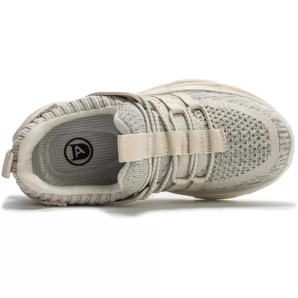 imageDADAWEN ToddlerLittle Kid Boys Girls Lightweight Breathable Sneakers Strap Athletic Tennis Shoes for Running WalkingBeige169