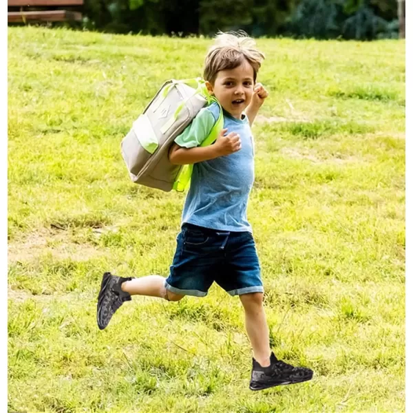 imageDADAWEN ToddlerLittle Kid Boys Girls Lightweight Breathable Sneakers Strap Athletic Tennis Shoes for Running WalkingBlack189