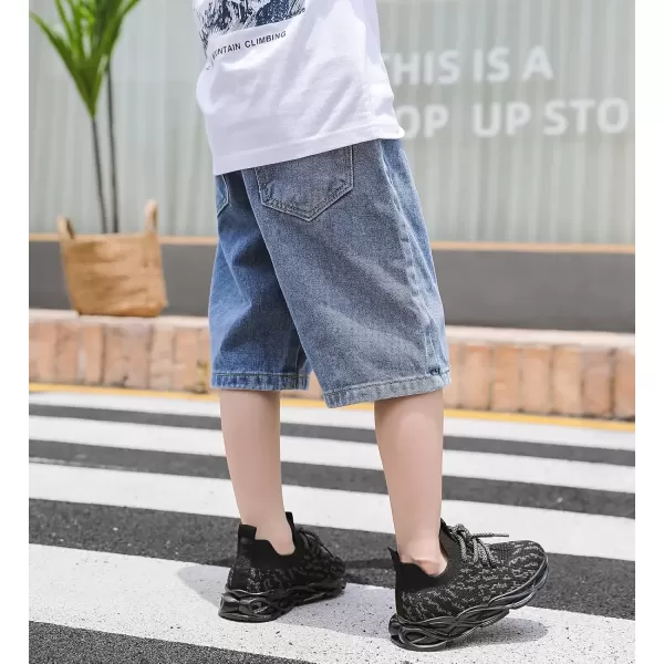 imageDADAWEN ToddlerLittle Kid Boys Girls Lightweight Breathable Sneakers Strap Athletic Tennis Shoes for Running WalkingBlacknew Style