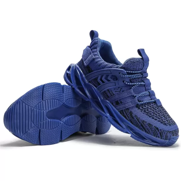 imageDADAWEN ToddlerLittle Kid Boys Girls Lightweight Breathable Sneakers Strap Athletic Tennis Shoes for Running WalkingBlue169