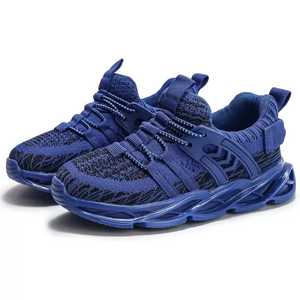 imageDADAWEN ToddlerLittle Kid Boys Girls Lightweight Breathable Sneakers Strap Athletic Tennis Shoes for Running WalkingBlue169