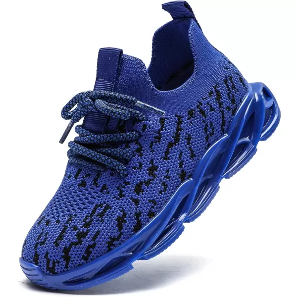 imageDADAWEN ToddlerLittle Kid Boys Girls Lightweight Breathable Sneakers Strap Athletic Tennis Shoes for Running WalkingBluenew Style