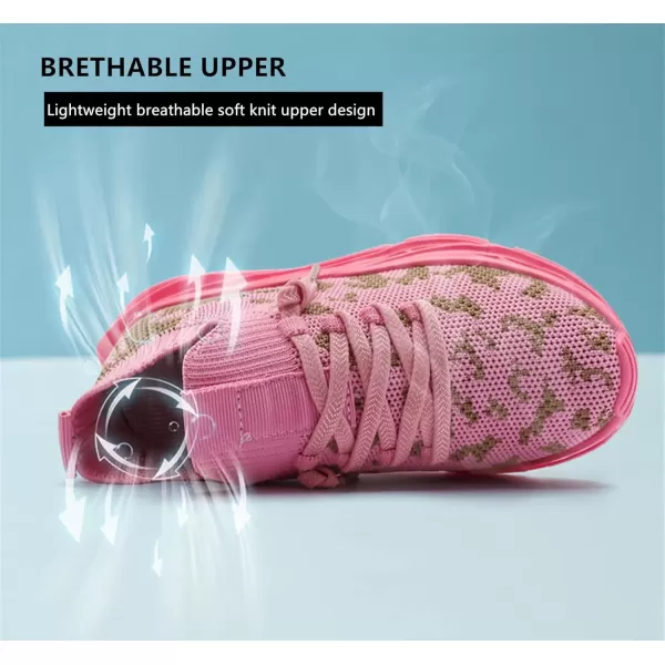 imageDADAWEN ToddlerLittle Kid Boys Girls Lightweight Breathable Sneakers Strap Athletic Tennis Shoes for Running WalkingPink189