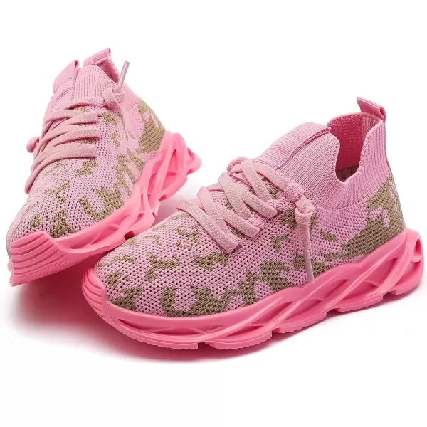 imageDADAWEN ToddlerLittle Kid Boys Girls Lightweight Breathable Sneakers Strap Athletic Tennis Shoes for Running WalkingPink189