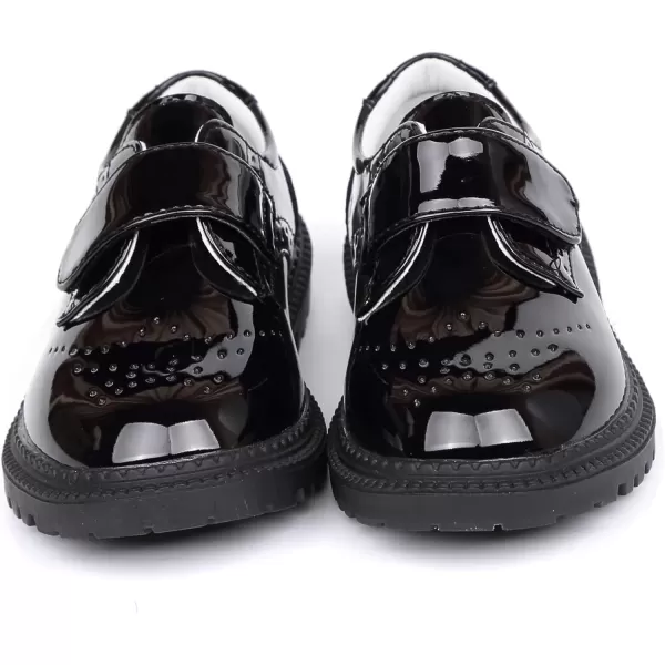 imageDADAWEN Boys Girls Classic School Uniform Comfort Oxford Dress Shoes Loafer Flats ToddlerLittle KidBig KidBlack