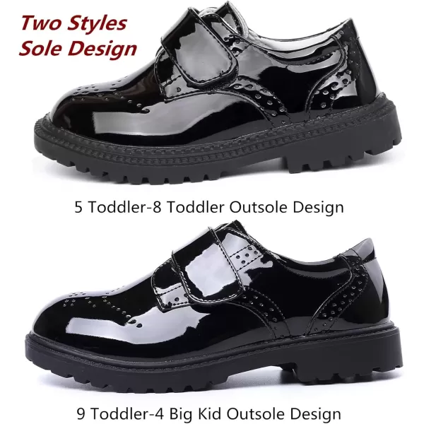 imageDADAWEN Boys Girls Classic School Uniform Comfort Oxford Dress Shoes Loafer Flats ToddlerLittle KidBig KidBlack