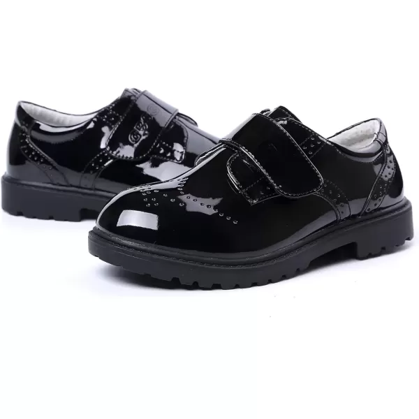 imageDADAWEN Boys Girls Classic School Uniform Comfort Oxford Dress Shoes Loafer Flats ToddlerLittle KidBig KidBlack