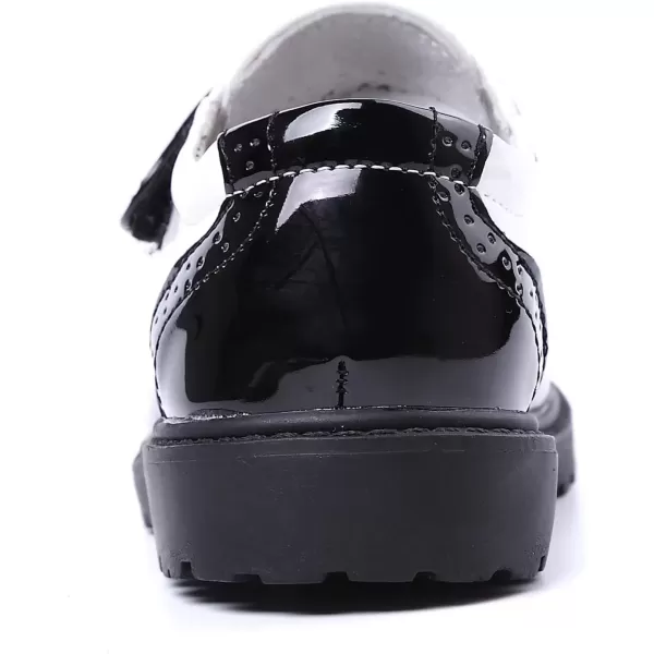 imageDADAWEN Boys Girls Classic School Uniform Comfort Oxford Dress Shoes Loafer Flats ToddlerLittle KidBig KidBlackWhite