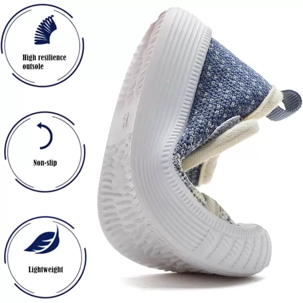imageDADAWEN Boys Girls Toddler Sneakers Kids Lightweight Walking Shoes Mesh Breathable Tennis Shoes for ToddlerLittle KidsBeigeBlue166