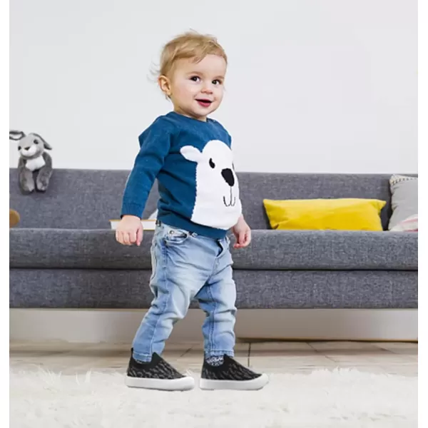 imageDADAWEN Boys Girls Toddler Sneakers Kids Lightweight Walking Shoes Mesh Breathable Tennis Shoes for ToddlerLittle KidsBlack