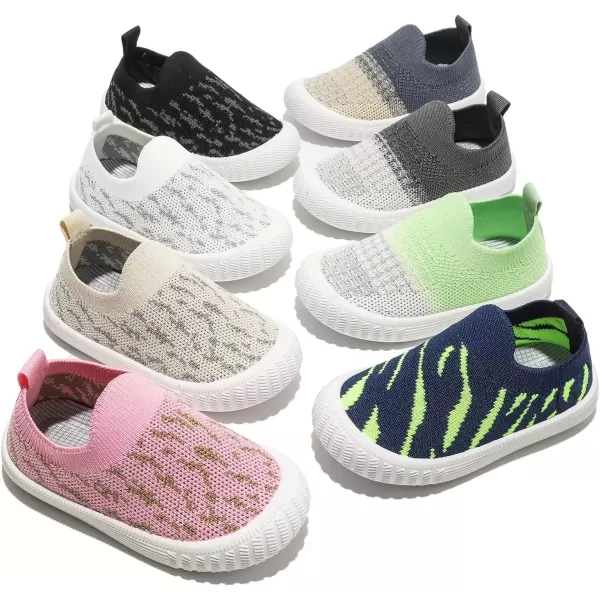 imageDADAWEN Boys Girls Toddler Sneakers Kids Lightweight Walking Shoes Mesh Breathable Tennis Shoes for ToddlerLittle KidsBlack