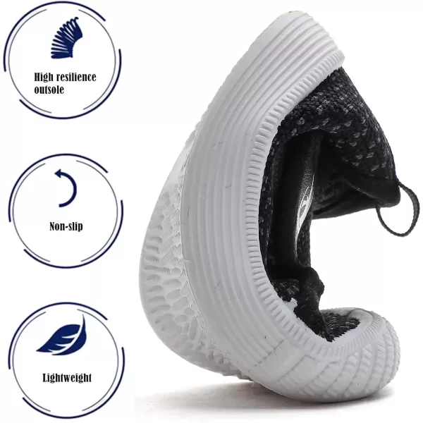 imageDADAWEN Boys Girls Toddler Sneakers Kids Lightweight Walking Shoes Mesh Breathable Tennis Shoes for ToddlerLittle KidsBlack166