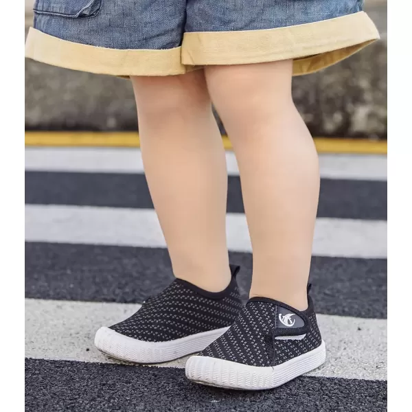imageDADAWEN Boys Girls Toddler Sneakers Kids Lightweight Walking Shoes Mesh Breathable Tennis Shoes for ToddlerLittle KidsBlack166