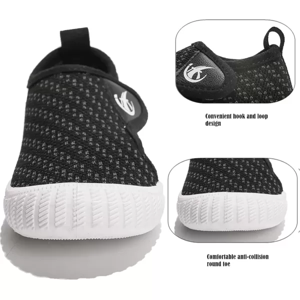 imageDADAWEN Boys Girls Toddler Sneakers Kids Lightweight Walking Shoes Mesh Breathable Tennis Shoes for ToddlerLittle KidsBlack166