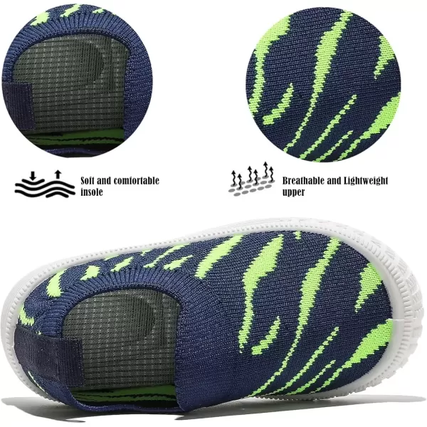 imageDADAWEN Boys Girls Toddler Sneakers Kids Lightweight Walking Shoes Mesh Breathable Tennis Shoes for ToddlerLittle KidsNavy