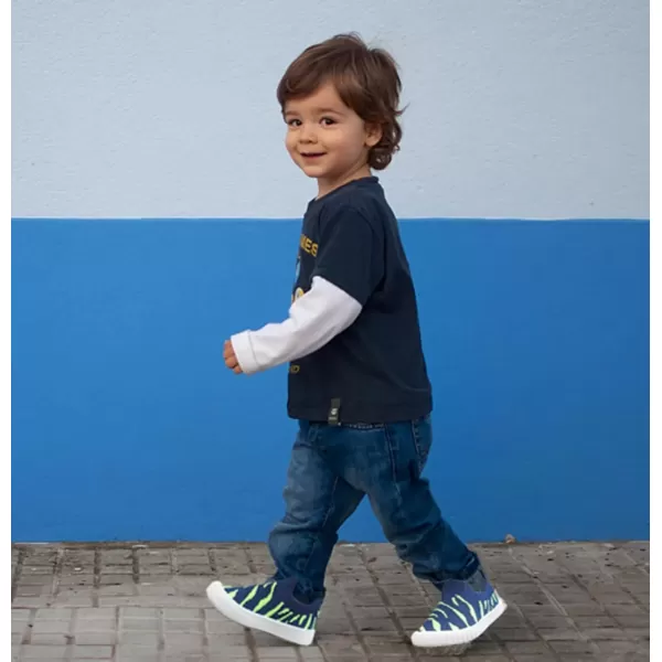 imageDADAWEN Boys Girls Toddler Sneakers Kids Lightweight Walking Shoes Mesh Breathable Tennis Shoes for ToddlerLittle KidsNavy