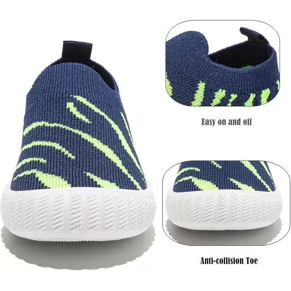 imageDADAWEN Boys Girls Toddler Sneakers Kids Lightweight Walking Shoes Mesh Breathable Tennis Shoes for ToddlerLittle KidsNavy
