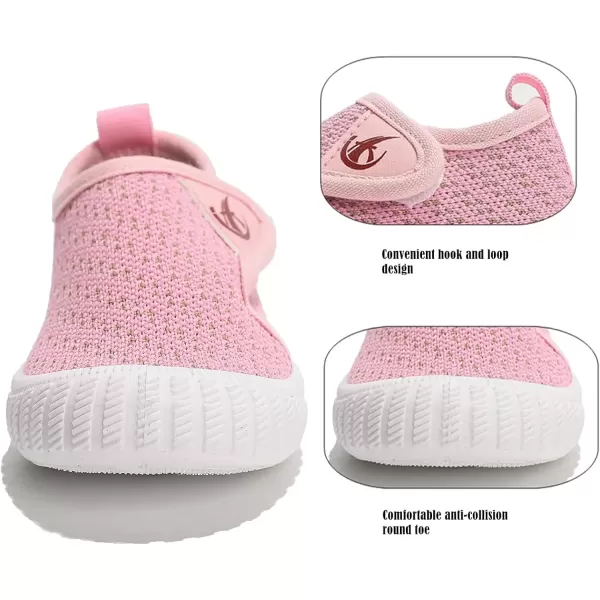 imageDADAWEN Boys Girls Toddler Sneakers Kids Lightweight Walking Shoes Mesh Breathable Tennis Shoes for ToddlerLittle KidsPink166