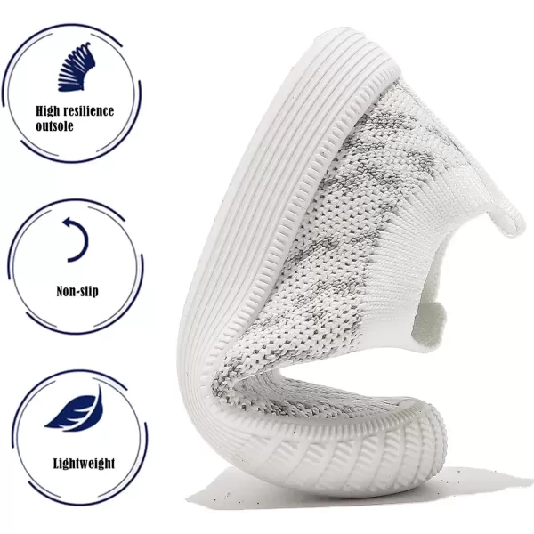 imageDADAWEN Boys Girls Toddler Sneakers Kids Lightweight Walking Shoes Mesh Breathable Tennis Shoes for ToddlerLittle KidsWhite