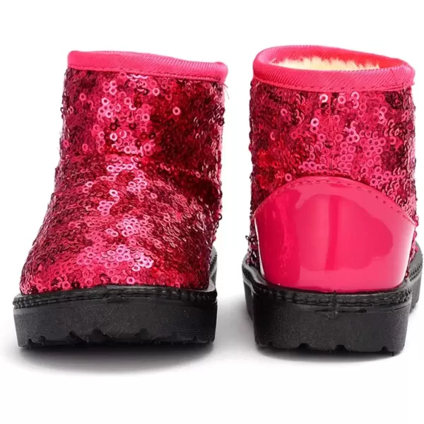 imageDADAWEN Boys Girls Warm Winter Sequin Waterpoof Outdoor Snow BootsPink